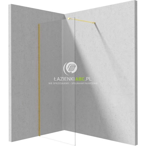 Ścianka walk-in 70x195 Deante PRIZMA KTJ Z37P złota