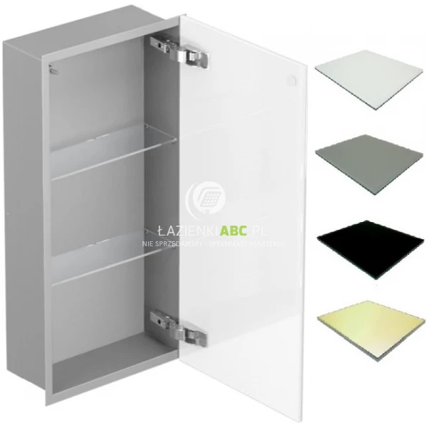 Szafka do zabudowy 30x60x15 szara MCJ FLAT F.PWD LGR 3060/15 STWH satin/gold