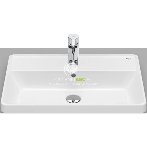 Umywalka blatowa prostokątna 60x39 z przelewem Roca GAP A3270YA000 z/o