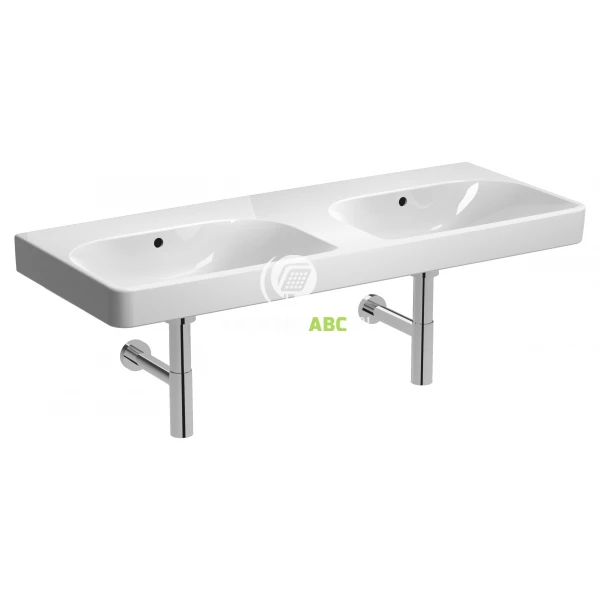 Umywalka meblowa podwójna bez otworów 120x48 Geberit SMYLE SQUARE 500.224.01.1