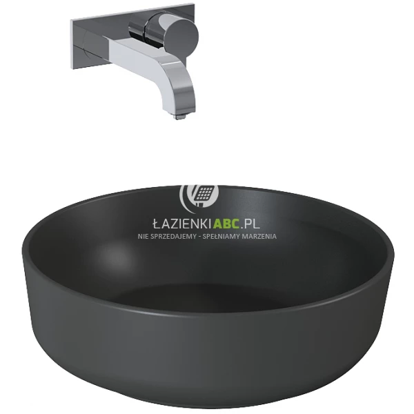 Umywalka nablatowa 42x42 Elita LORCA RE040420046010 antracyt mat