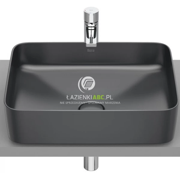 Umywalka nablatowa 50x37 Roca INSPIRA SQUARE A327530640 onyks
