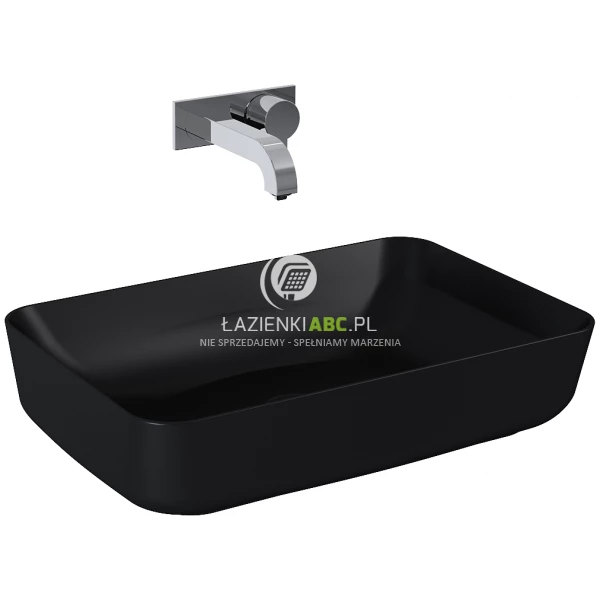 Umywalka nablatowa 50x39 Elita NOMIA RE040500057160 czarny mat