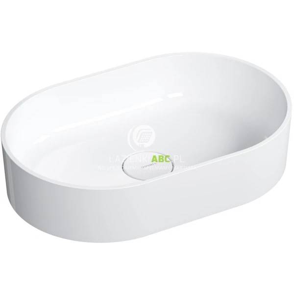 Umywalka nablatowa 55x36 Omnires OVO M+ OVOUNBP biały