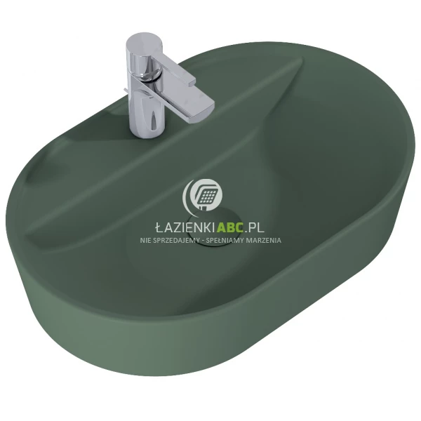 Umywalka nablatowa 62x41 Elita BABETTE RE040620017010 forest green matt