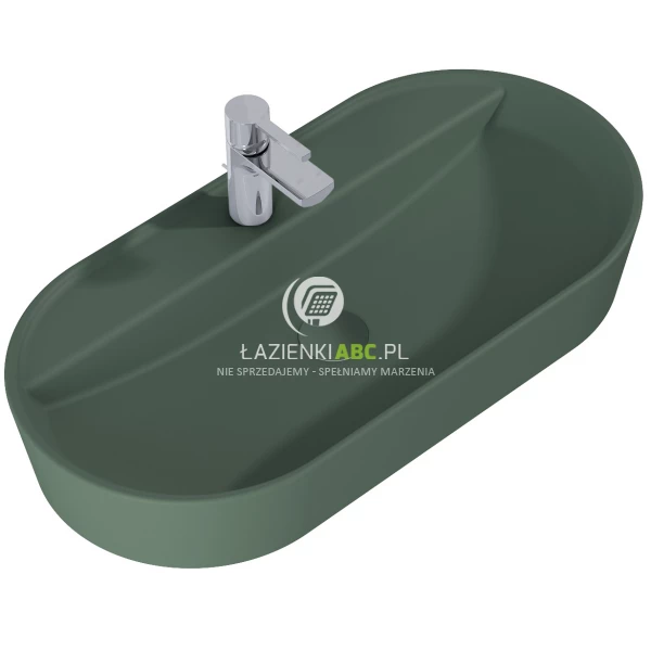 Umywalka nablatowa 82x42 Elita BABETTE RE040820017010 forest green matt