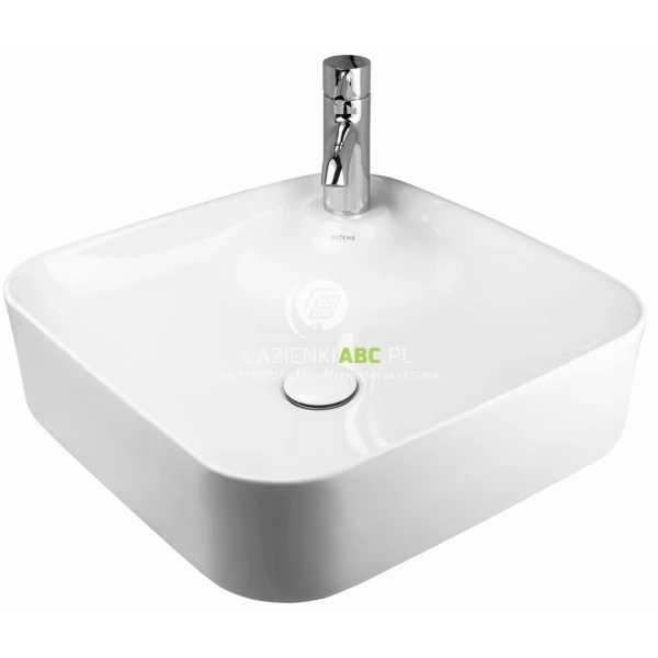 Umywalka nablatowa kwadratowa 42,5 cm Oltens LYSAKE 41808000 z powłoką