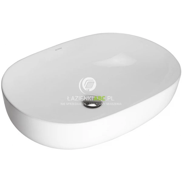Umywalka nablatowa owalna 60,5x41,5 Oltens HAMNES THIN 40820000 z powłoką
