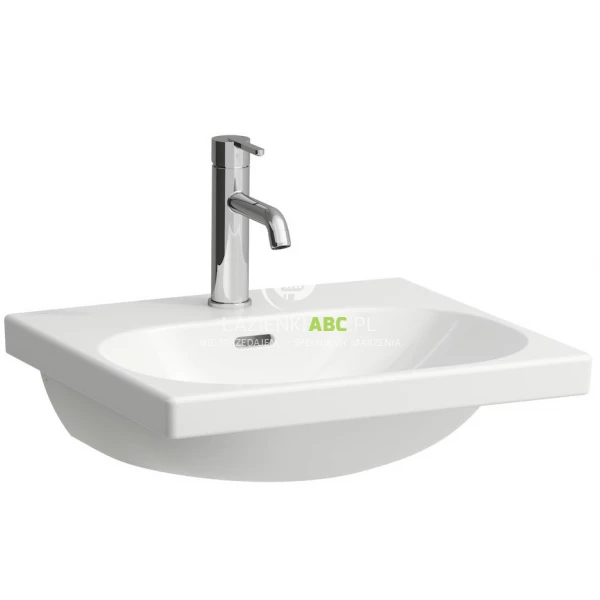 Umywalka ścienna 50x46 bez otworu na baterię, z przelewem Laufen LUA H8100810001091