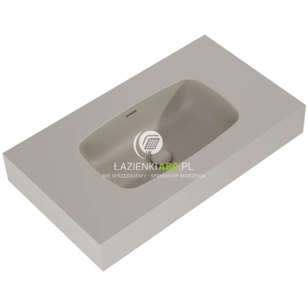 Umywalka ścienna marmurowa 80 cm Elita DIMPLE RE040800027020 fume matt