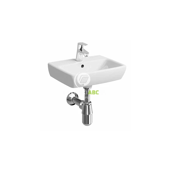 Umywalka wisząca 45x35 cm z otworem, z przelewem Geberit SELNOVA SQUARE 500.322.01.7