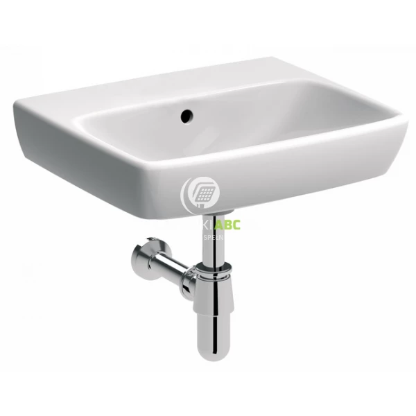 Umywalka wisząca 50x42 cm prostokątna bez otworu, z przelewem Geberit SELNOVA SQUARE 500.301.01.7