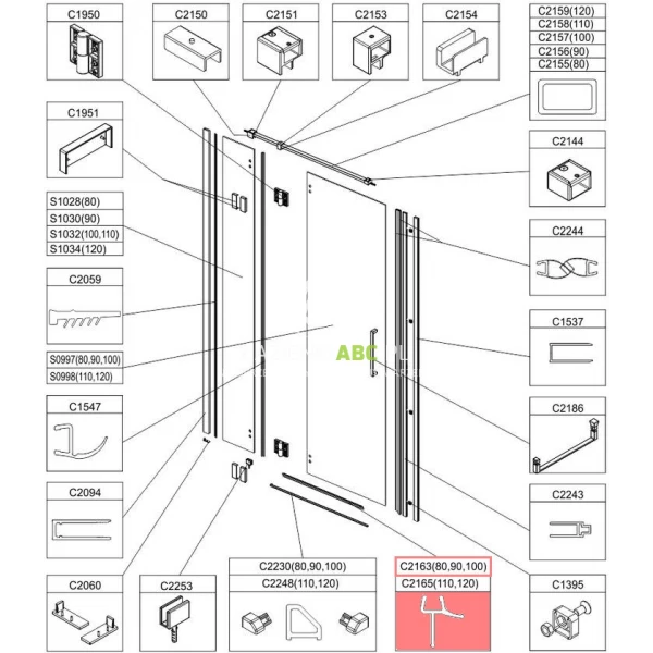 Uszczelka okapowa lewa Sanplast SPACE 660-C2163