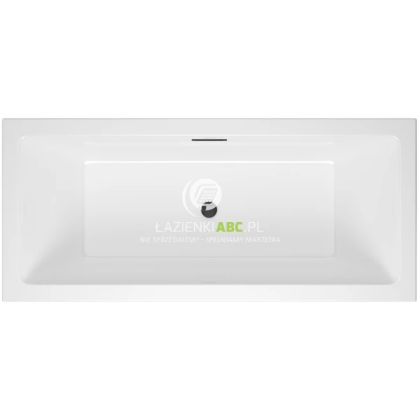 Wanna prostokątna 160x75 Excellent HEAVEN SLIM WAEX.HEV16WHS, ARIN.FLOW.BL przelew czarny