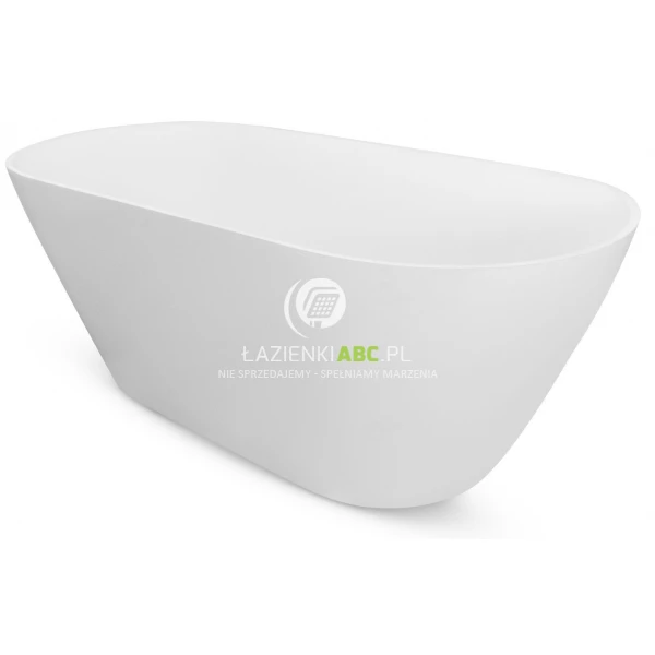 Wanna wolnostojąca 160x68 + korek klik-klak biały czyszczony od góry Besco MOYA #WMD-160-MKW