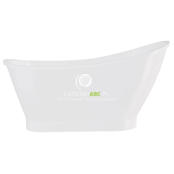 Wanna wolnostojąca 160x68 z białym korkiem klik-klak czyszczonym od góry Besco GLORIA #WMD-160-GLW biała połysk