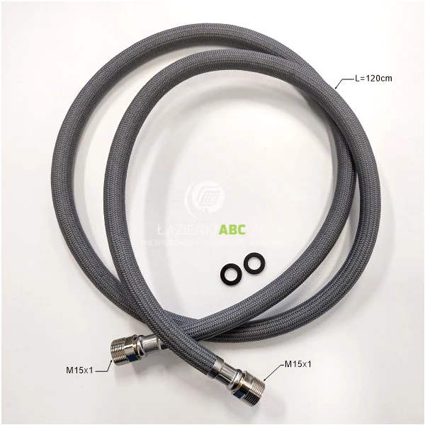 Wąż nylonowy 1200 mm z 2X M15x1M do baterii zlewozmywakowej z wyciąganą wylewką Deante XDCA4VURM