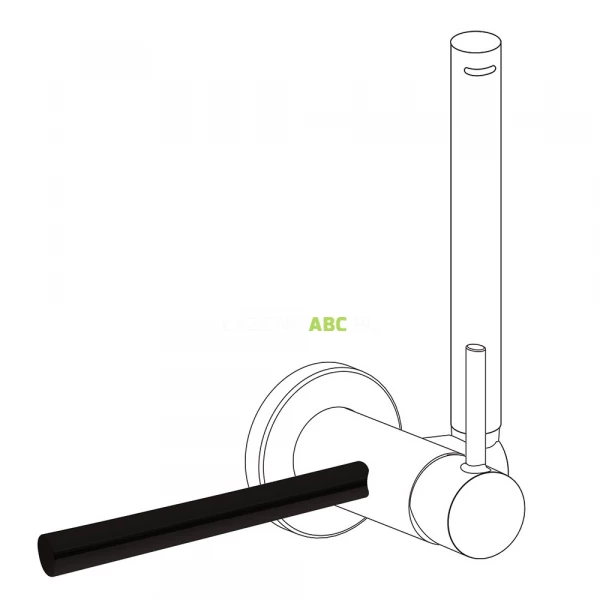 Wieszak na ręczniki do baterii bidetowej podtynkowej 18 cm Tres STUDY EXCLUSIVE 03412401NM czarne mat