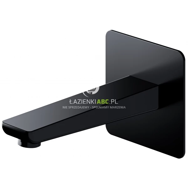 Wylewka ścienna 19 cm Omnires PARMA WDPARMABL czarny mat