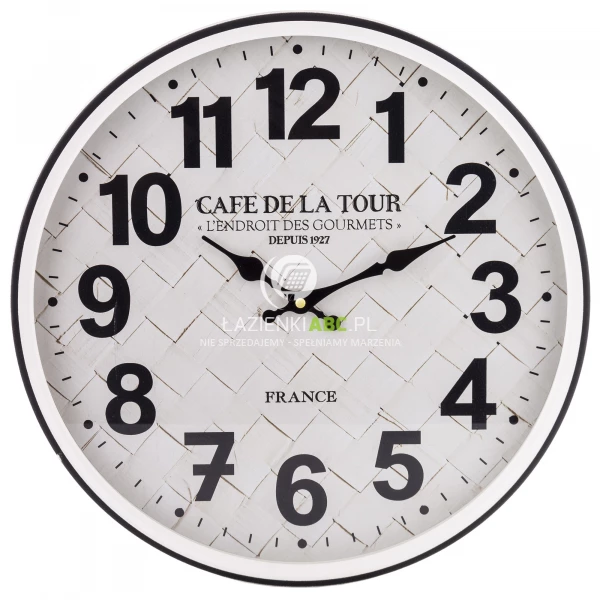 Zegar dekoracyjny 40cm retro Cefe de la Tour France 164090
