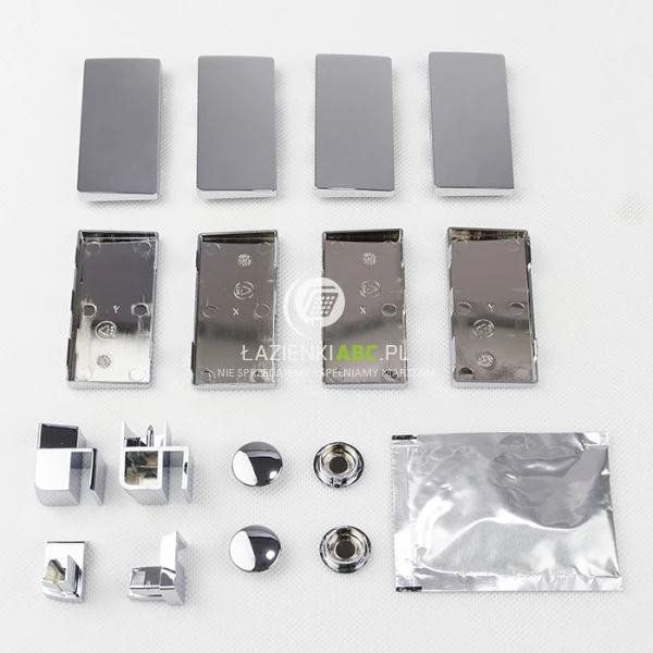 Zestaw montażowy łączniki narożne profilu progowego + zaślepki zawiasu Koło NIVEN FDRF A170102