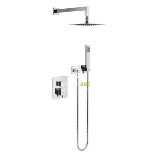 Zestaw prysznicowo-wannowy podtynkowy Excellent FROST AREX.4402CR kwadratowy