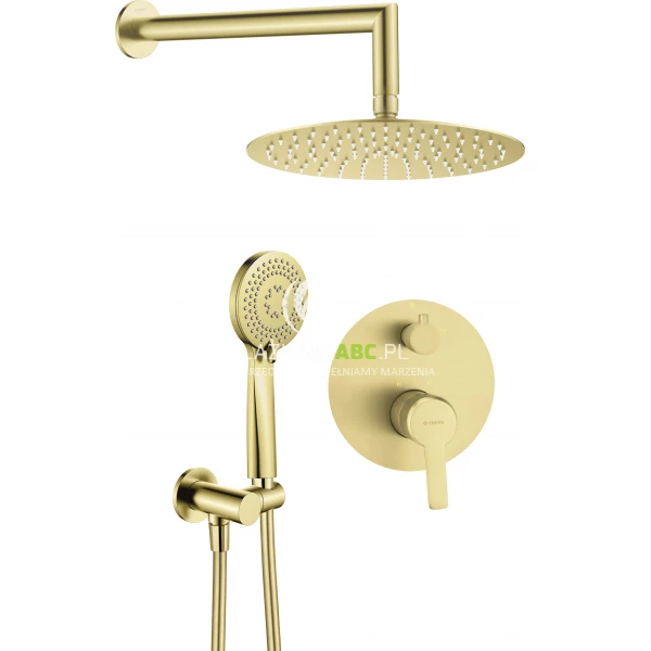 Zestaw prysznicowy podtynkowy Deante ARNIKA NAC R9QP złoto szczotkowane