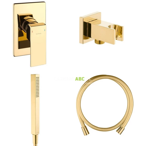 Zestaw prysznicowy podtynkowy Oltens GOTA 36606800 złoty połysk