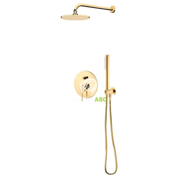 Zestaw prysznicowy podtynkowy Oltens MOLLE 36614800 złoty połysk