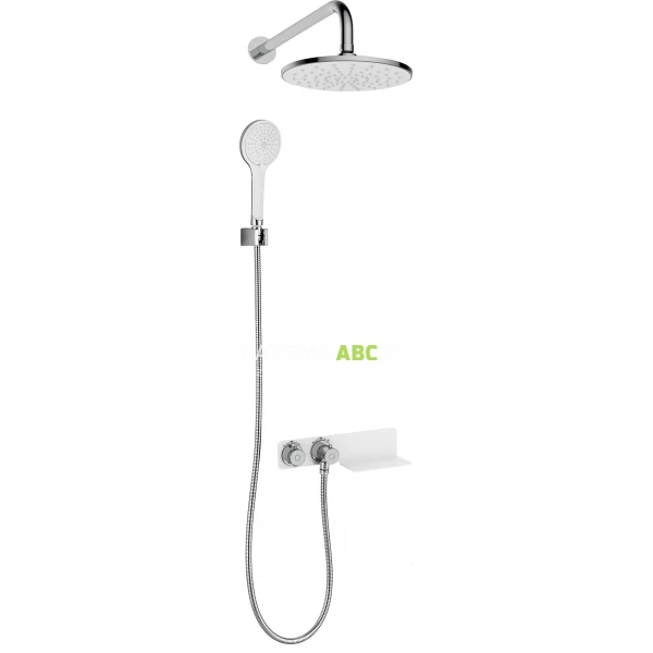 Zestaw prysznicowy podtynkowy termostatyczny z głowicą okrągłą 22,6cm Deante LOBELIA NAC 690T