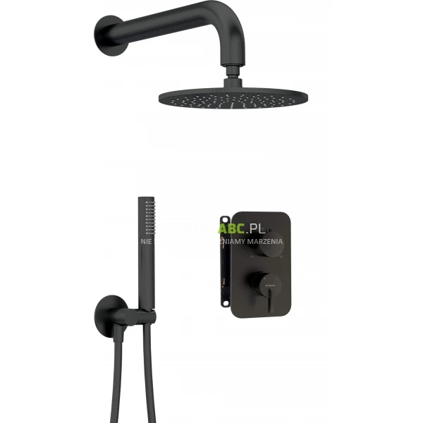 Zestaw prysznicowy podtynkowy z BOXem Deante SILIA BXYYNQSM czarny mat