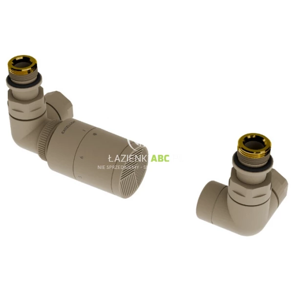 Zestaw trójosiowy z głowicą termostatyczną lewy Excellent CALDO GREX.CA20.L.TT.CA cappucino