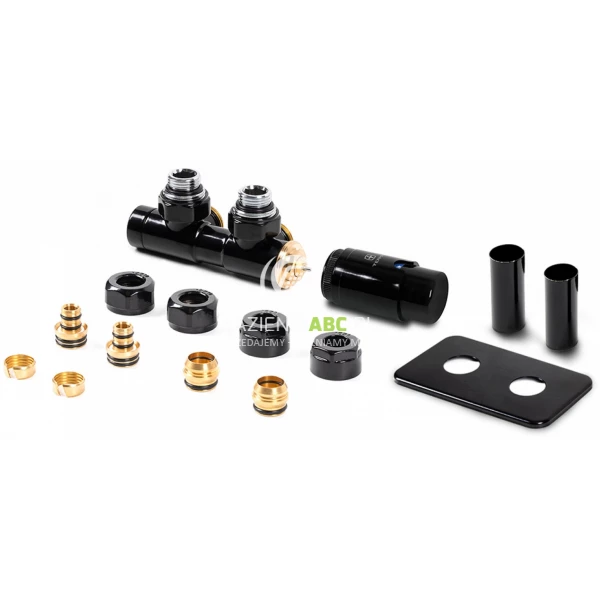 Zestaw zintegrowany termostatyczny Terma TWINS ALL IN ONE TGETTWINLK9M5 czarny mat, lewy