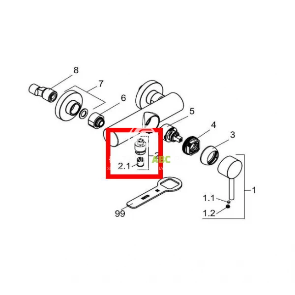 Złączka do baterii prysznciowej BOZZ Kludi 7441839-00 czarna