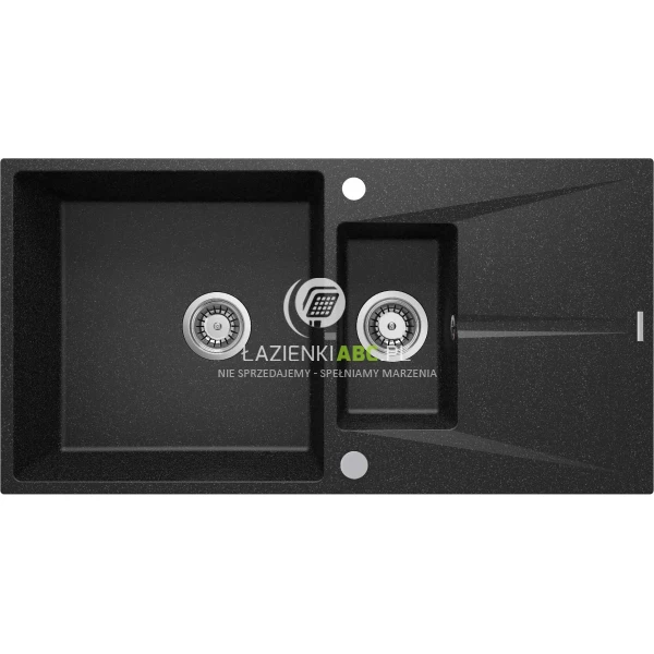Zlewozmywak granitowy 1,5-komorowy 97x50 z ociekaczem Deante CORIO ZRC 2513 grafit