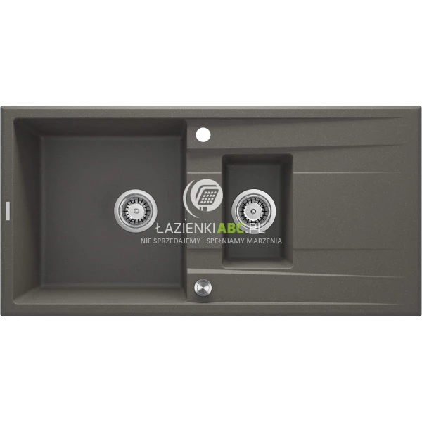Zlewozmywak granitowy 1,5-komorowy z ociekaczem Deante ERIDAN ZQE T513 antracyt