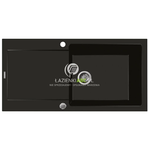 Zlewozmywak granitowy 1 komorowy 100x50 z ociekaczem Oltens GRAVAN 72101300 czarny mat