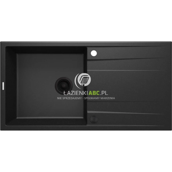 Zlewozmywak granitowy 1-komorowy 100x52 Deante ERIDAN ZQE G713 grafit metalik