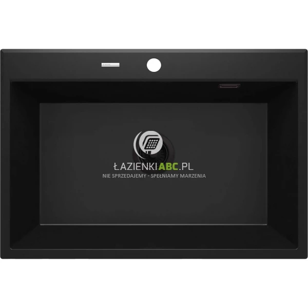 Zlewozmywak granitowy 1-komorowy 70x52 Deante ERIDAN NERO ZQE N103 czarny mat