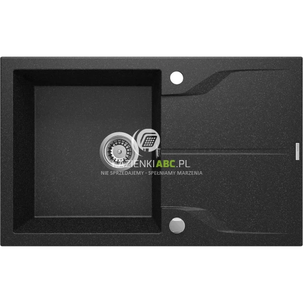 Zlewozmywak granitowy 1-komorowy 78x49 z ociekaczem Deante ANDANTE ZQN 2113 grafitowy