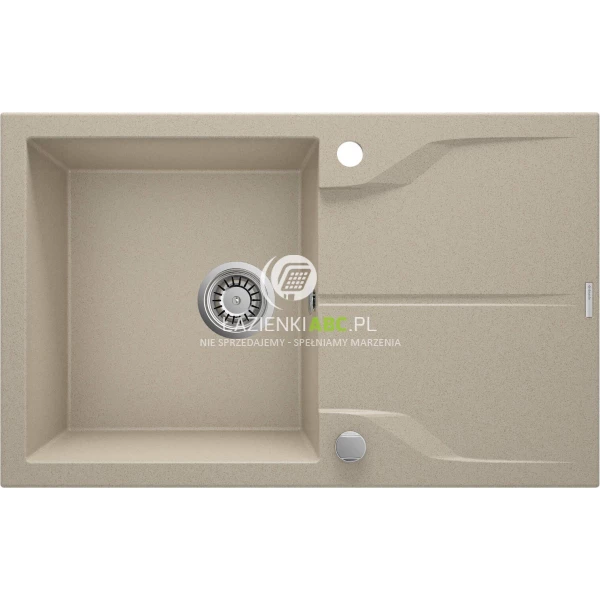 Zlewozmywak granitowy 1-komorowy 78x49 z ociekaczem Deante ANDANTE ZQN 7113 piaskowy