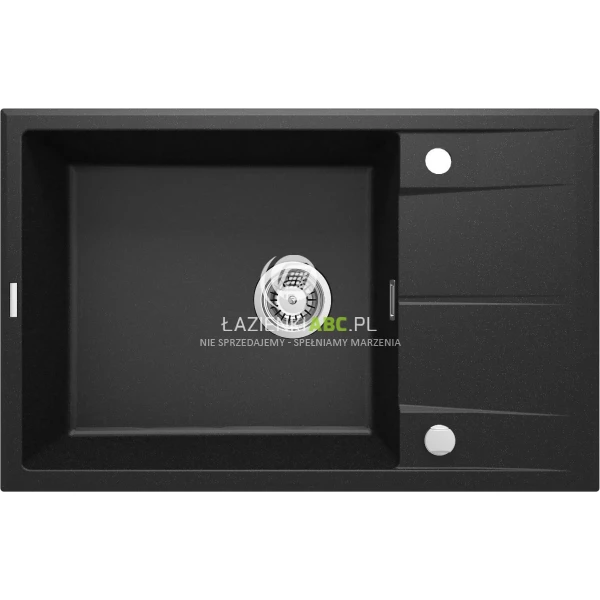 Zlewozmywak granitowy 1-komorowy 78x50 Deante ERIDAN ZQE G11B grafit metalik