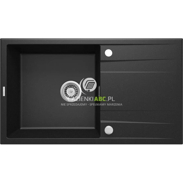 Zlewozmywak granitowy 1-komorowy 86x50x19 + syfon Space Saver Deante ERIDAN ZQE G113 grafit metalik