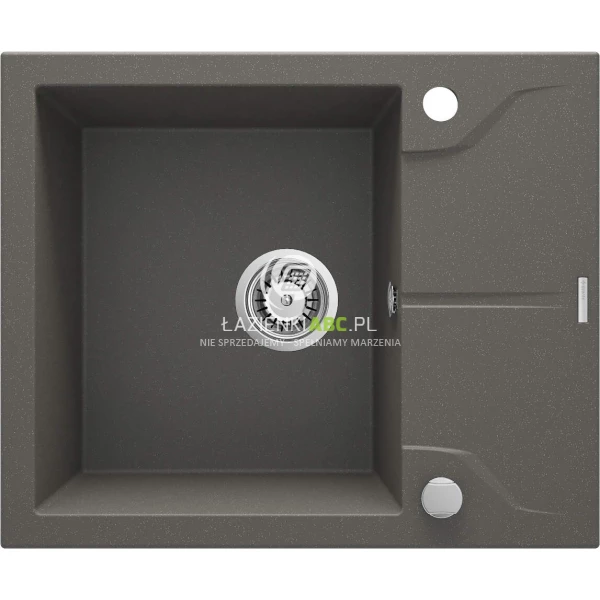 Zlewozmywak granitowy 1-komorowy z krótkim ociekaczem Deante ANDANTE ZQN T11A antracyt