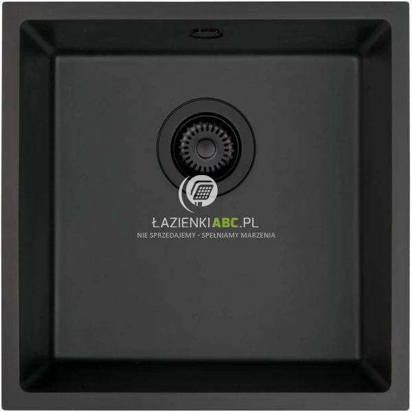 Zlewozmywak granitowy 44x44 1-komorowy podwieszany Deante CORDA ZQA G10A grafit metalik