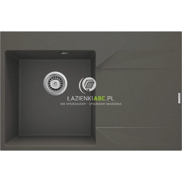 Zlewozmywak granitowy 76x50 z ociekaczem prawy Deante EVORA ZQJ T11P antracyt metalik