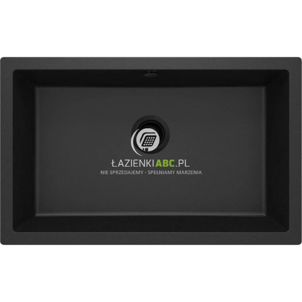 Zlewozmywak granitowy podblatowy 80x50 1-komorowy Deante CORDA ZQA G10D grafitowy metalik