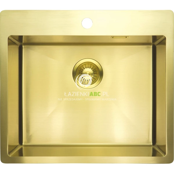 Zlewozmywak stalowy 1-komorowy 55cm Deante OLFATO PRECIOUS ZPO R10B złoto szczotkowane